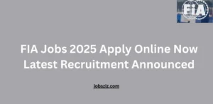 FIA Jobs 2025 Apply Online Now Latest Recruitment Announced