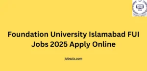 Foundation University Islamabad FUI Jobs 2025 Apply Online